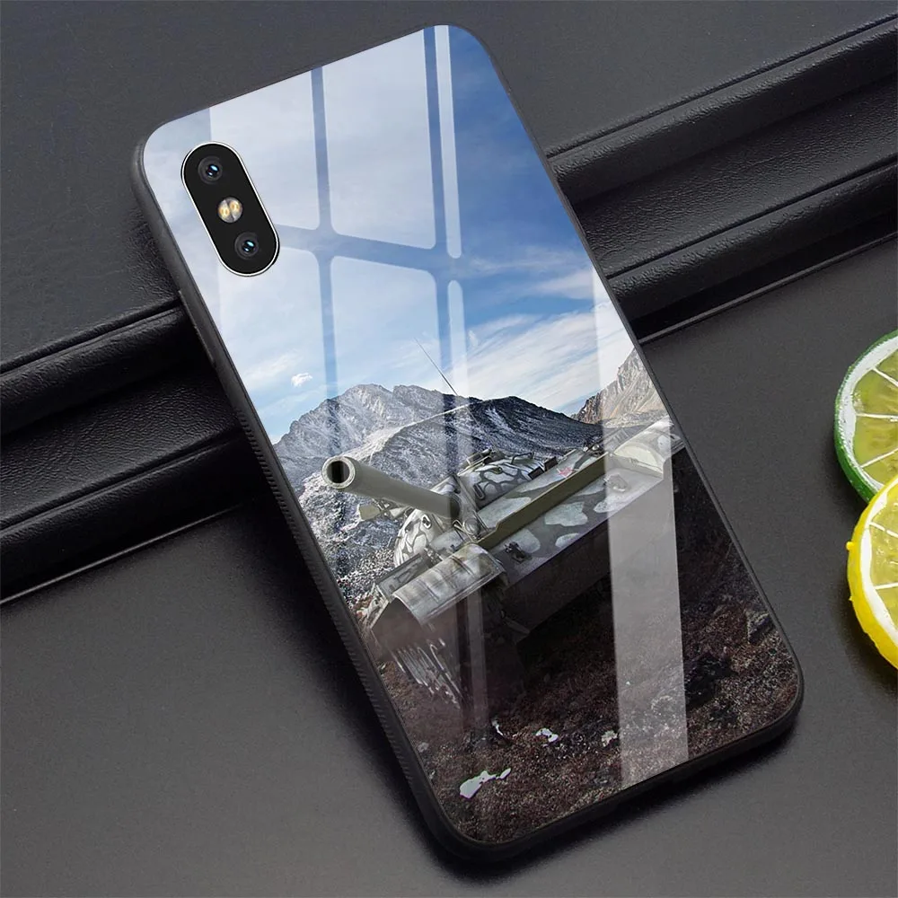 Чехол World of Tanks из закаленного стекла для iPhone 6 чехол 5 S 7 8/6 6S 8 Plus X XS XR Xs Max|Бамперы| |