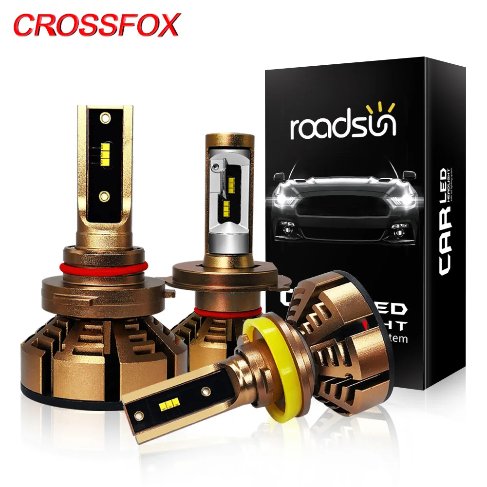 CROSSFOX H11 Светодиодный H7 H1 9005 HB3 9006 HB4 H4 светодиодный H9 H8 головной светильник лампы Hign