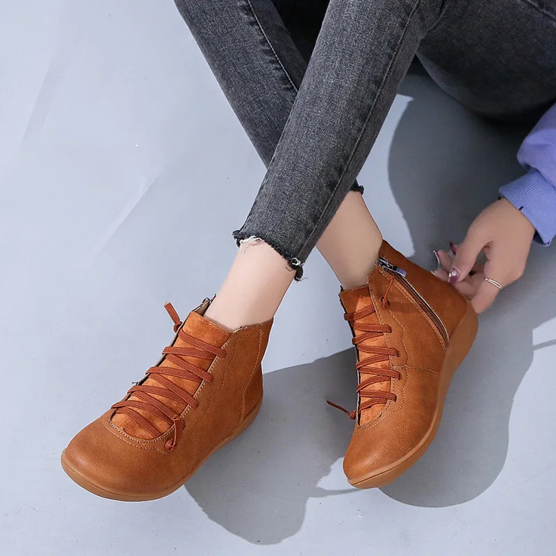 

2019 Autumn And Winter New Style Martin Boots Bandage Cloth Casual Shoes