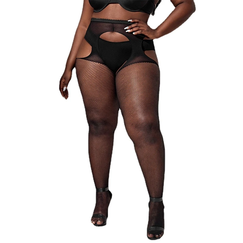 Over Size Tights Woman Open Crotch Garter Fishnet Pantyhose Women Lingerie Adult Underwear Party ClubWear Hosiery Body Stockings | Женская
