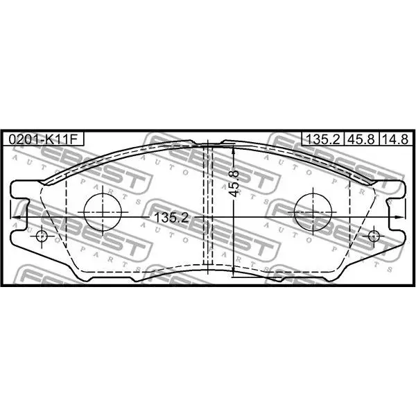 Колодки тормозные NISSAN ALMERA CLASSIC 06- передние FEBEST 0201