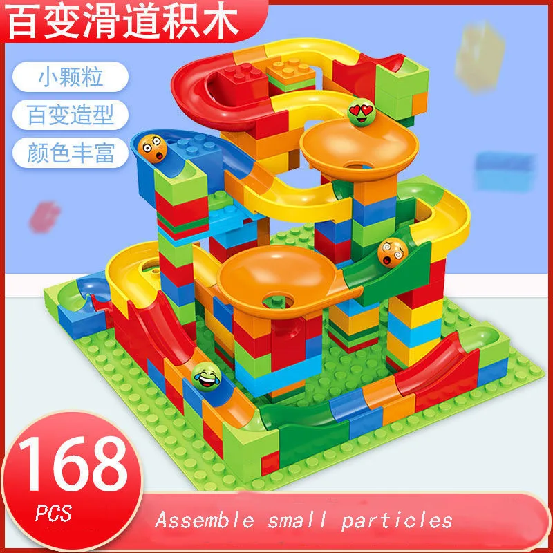Children's Slide Blocks Are Compatible With Lego Plastic Assembled Small Particles 3-6 Years Old Boys And Girls Educational Toys