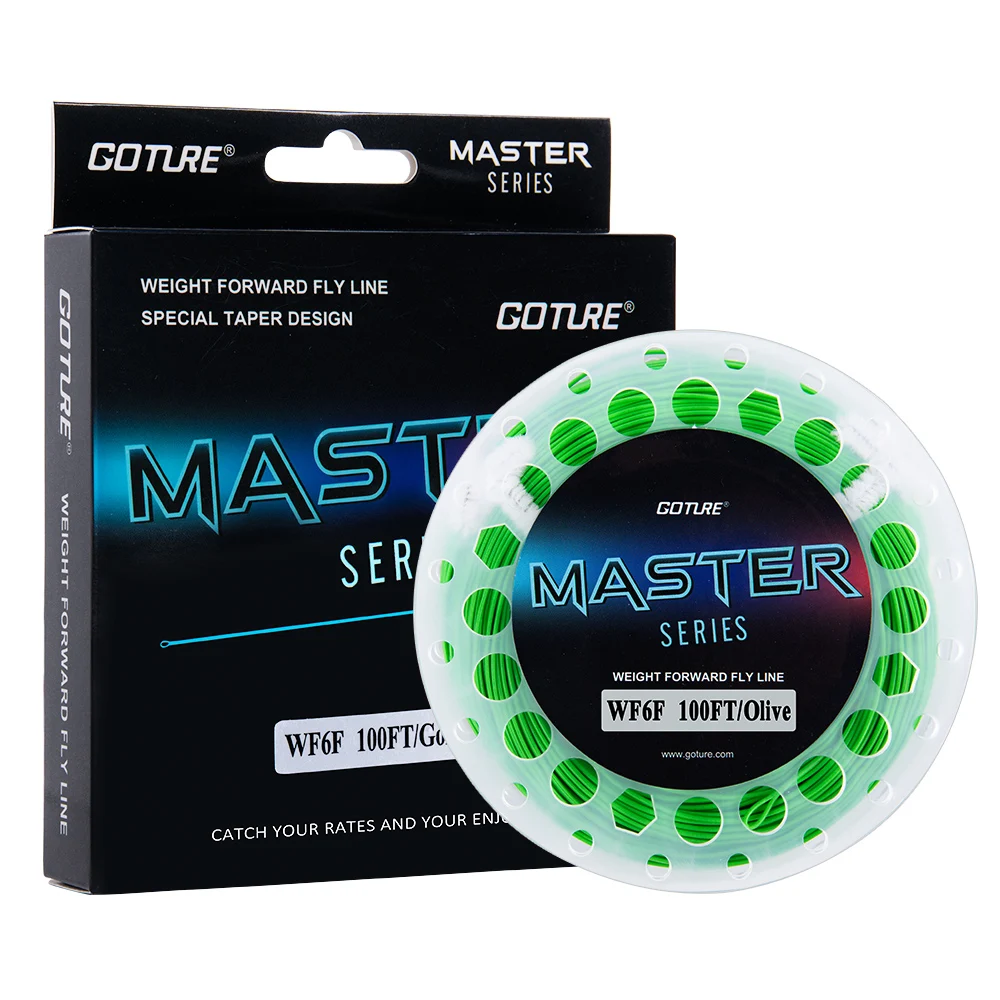 Fishing Line Goture Master Fly Fishing Line Weight Forward Floating Main Line 100FT/90FT #2-#10 4 color Available