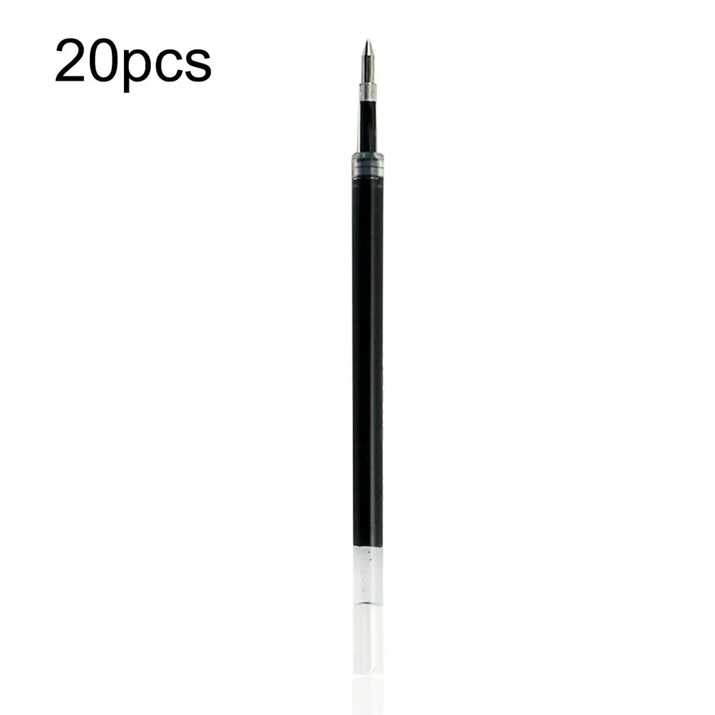 

TIANSE TS-1501 20PCS/Set Black Blue Press Type Neutral Pen Refill with 0.5mm Nib Width for Office And School Stationery Supplies