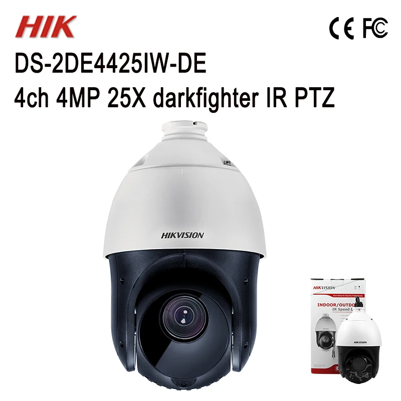 DS-2DE4425IW-DE Hik 4MP PTZ скоростная купольная камера darkfighter PTZ IR 100 м 25X Defog Рождественский подарок