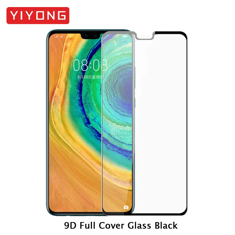 9D Full Cover Black Mate 10 20 30 Pro Полное покрытие стекло YIYONG 9D закаленное стекло для huawei mate 30 20 10 Защита экрана для huawei mate 20 30 Lite - Цвет: 9D Full Cover Black