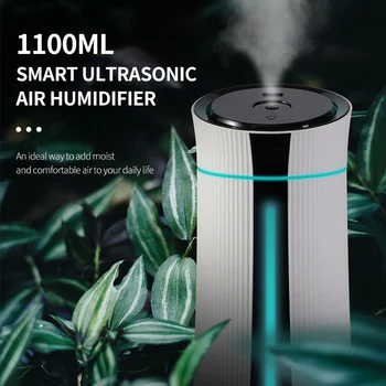

Humidifier Air Aromaterapi Diffuser Pelembab Penjernih Udara Air Purifier Atomizer 1100Ml for Car Home Office