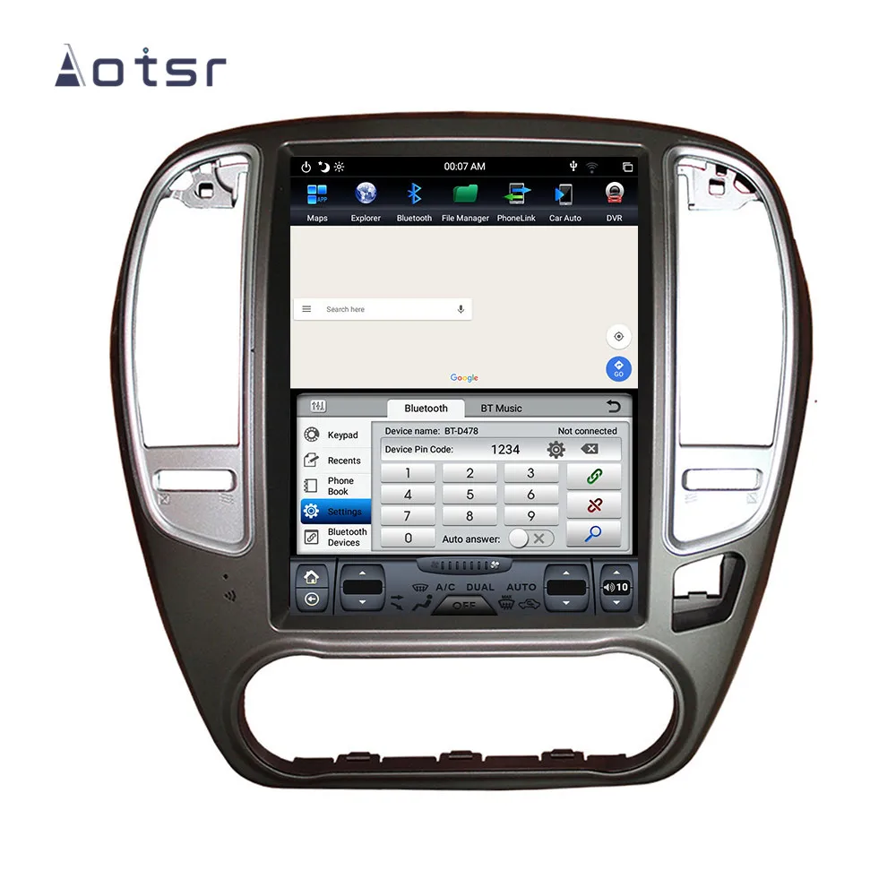 Perfect Aotsr Tesla 10.4“  Vertical screen Android 8.1 Car DVD Multimedia player GPS Navigation For NISSAN SYLPHY 2005-2012 carplay Wifi 3