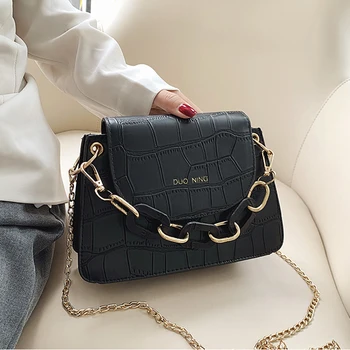 

Stone Pattern Crossbody Bag For Women 2020 Pu Leather Small Purses And Handbags Girl Fashion Shoulder Messenger Bags Cover