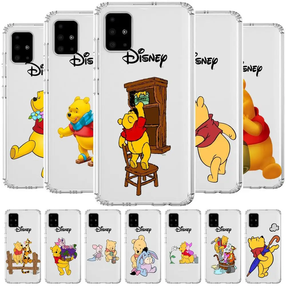 Winnie the Pooh Anime Style Transparent Phone Case Hull For Samsung Galaxy A 50 51 20 71 70 40 30 10 80 E 5G S Shell Art Cell Co | Мобильные
