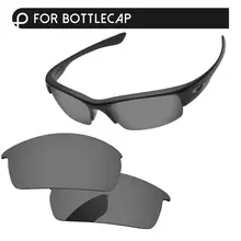 Черные хромированные зеркальные поляризованные Сменные линзы для колпак Солнцезащитные очки Рамка UVA и UVB Защита