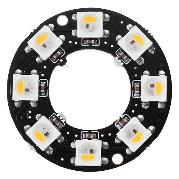 Круглая форма WS2812B SMD5050 RGBW RGBWW 4 в 1 светодиодный светильник чип-плата DC5V 1 шт. 8 шт. 12 шт. 16 шт. 24 шт. СВЕТОДИОДНЫЙ полноцветный модуль