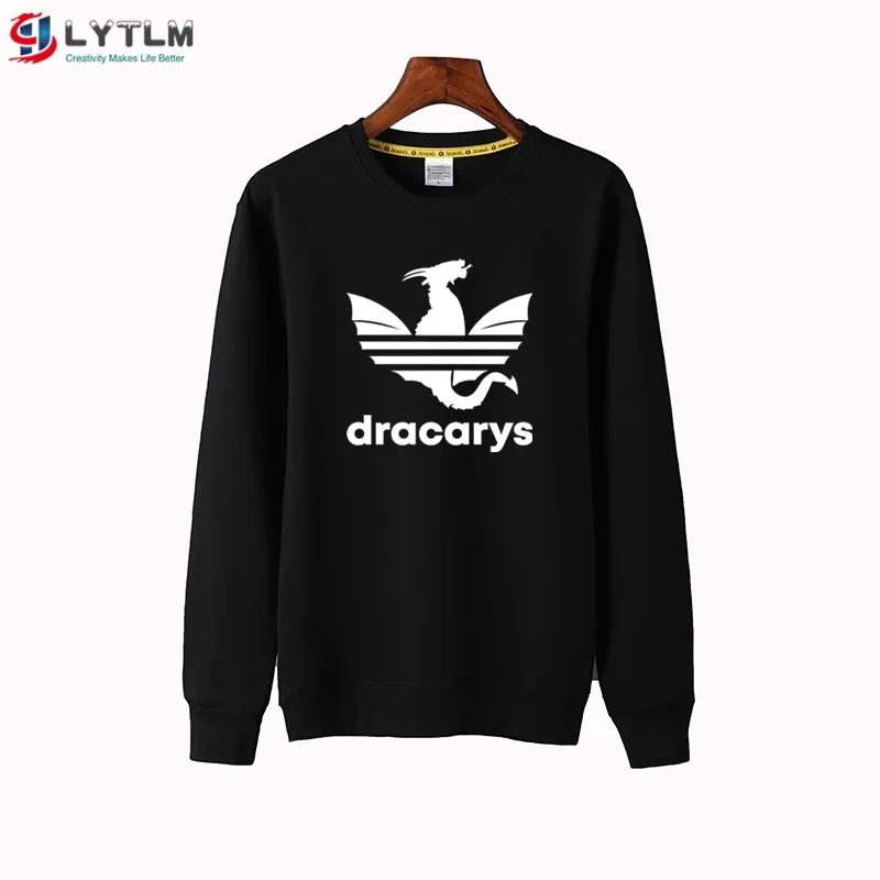 LYTLM Таргариен из сериала "Игра престолов" Camiseta Dracarys детские толстовки с капюшоном для маленьких девочек, Свитшот vetement fille для маленьких девочек толстовки с капюшоном и мать драконов Толстовка - Цвет: WY6119 Black