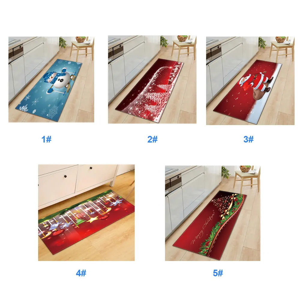 Противоскользящий ковер в рождественском стиле для украшения дома, ковер из полиэстера для гостиной, кухни, спальни, дивана, ванной комнаты, Рождественский Коврик для двери