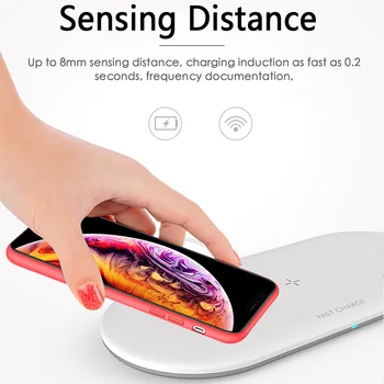 

3 In 1 Multifunctional Wireless Charger 10W Wireless Charger Station Stand Pad for Smartphones Watches Earphones HSJ-19