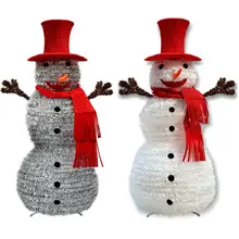 Большая Акция, Рождественская Складная мишура, снеговик, рождественская елка, новогодняя домашняя кукла для праздника, рождественские украшения для дома