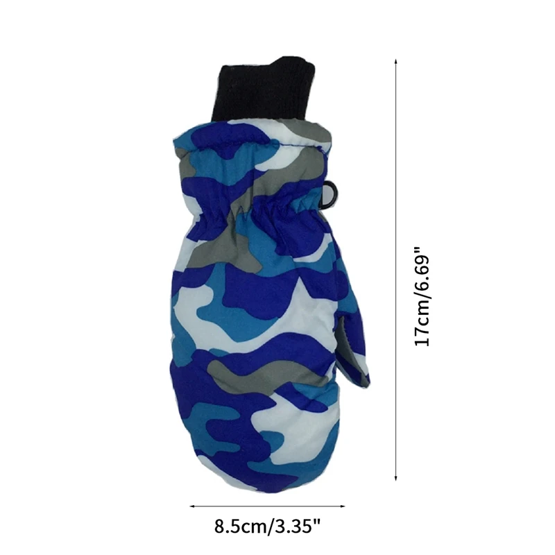 Camouflage Kids Gloves Thicken Kids Ski Gloves Winter Warm Gloves for Children Non-slip Boy Girl Mittens Waterproof Baby Mittens