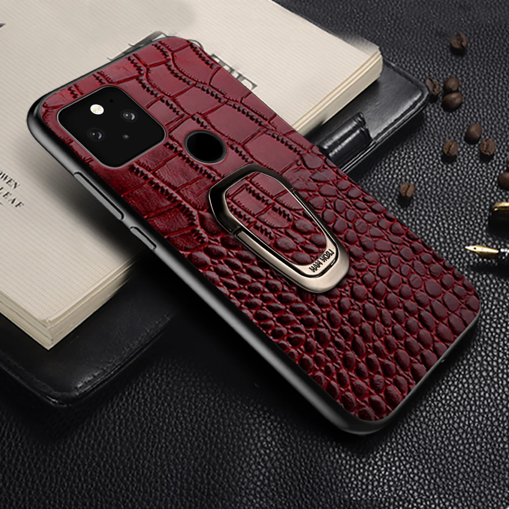 

Genuine Cow Leather Phone Case for Google Pixel 8 7 6 Pro 6 6A 5 Pixel 4 4A 5A 5G Luxury Magnetic Kickstand Back cover bumper