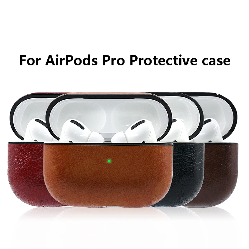 Для Apple AirPods Pro Bluetooth беспроводные наушники Кожаный чехол Чехол для AirPods Pro Funda чехол для зарядки чехол s