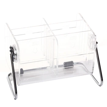 

Acrylic Desktop Organizer Box for Rotary Remote Control Storage Case Clear Pen Holder Desk Finishing Holder Home Supply Decor