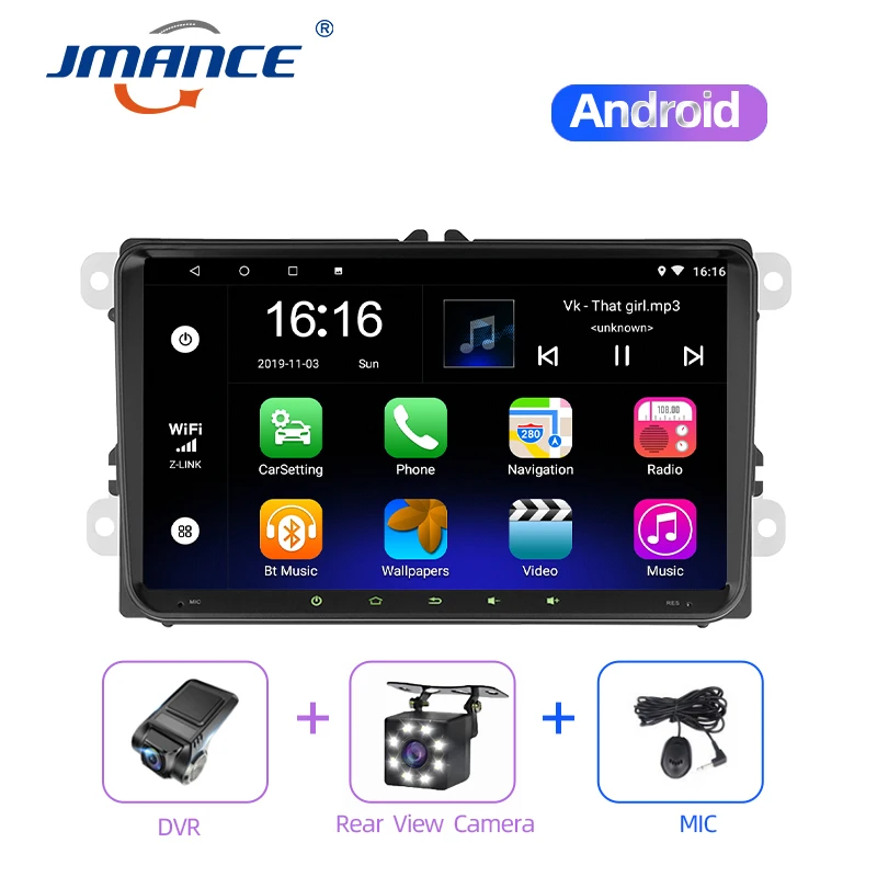 Мультимедийная магнитола JMANCE мультимедийный плеер на Android 8 1 с 9 &quotэкраном GPS для