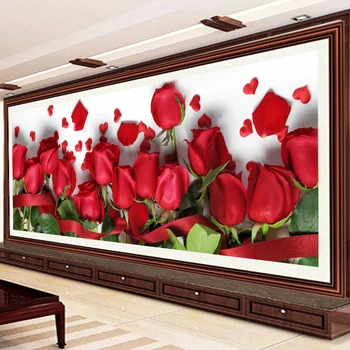 

RAILONCH Red Rose Full Mosaic Pattern 5D DIY Diamond art Embroidery home decoration diamond painting cross stitch New Year gift
