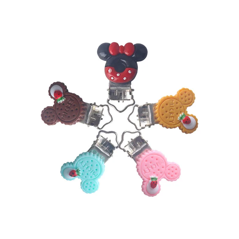 

5Pcs/Lot DIY Pacifier Chain Ornament Baby Molars Accessories Cartoon Shape Pacifier Clip Necklace Pendant Link Clip Wholesale