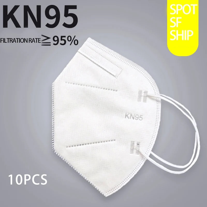 

10PCS N95 Mask CE Certification Mouth Face Mask Dust Anti Infection KN95 Masks PM2.5 Anti-fog Protective Respirator Reusable