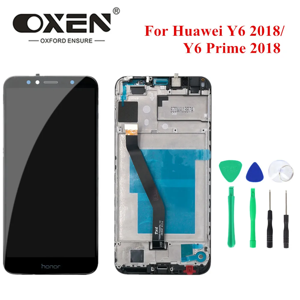 ЖК-дисплей OXEN для Huawei Y6 Prime 2018 сенсорный экран с дигитайзером в сборе рамкой