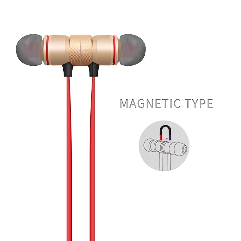 Wireless Bluetooth Earphone Handsfree Neckband Magnetic Headset Stereo Sport Music Headphone With Mic For All Smart Phone