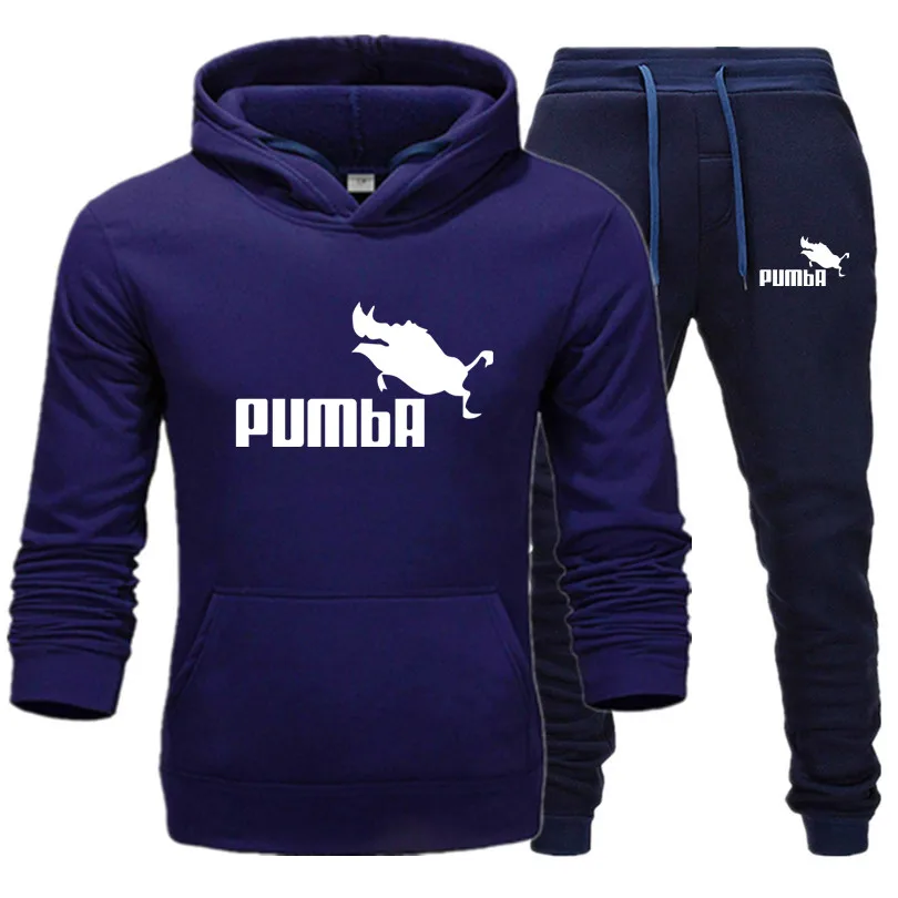 New brand men sweatshirt Tracksuit prints thermal underwear Men Sportswear Sets Fleece Thick hoodie+Pants Sporting Suit