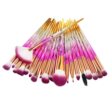 

Hot 20pcs Makeup Brush Soft Nylon Hard Colorful Plastic Handle Cosmetic Tools CNT 66