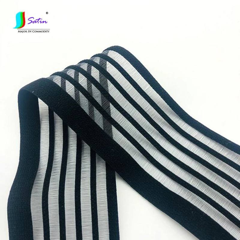 50 ярдов ширина 55 мм белый, черный тонкий полупрозрачаня юбка талия полоса полые эластичная лента-пояс A0147L