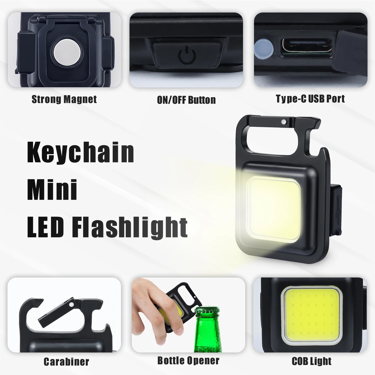 Flash Light Pocket Clip Mutifuction Portable Flashlight Pocket Work Light Outdorr Camping Fishing Climbing Lantern LED Light