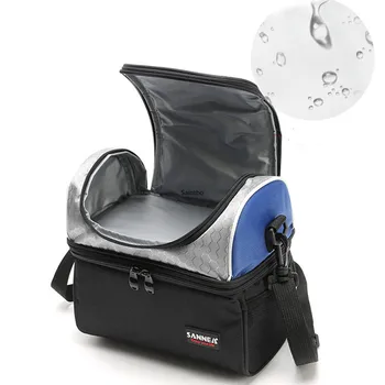 

New Student Insulation Two-layer Eco-friendly Picnic Bag Carry-on Lunch Box Bag 6.7L Small Portable Insulation Package Bag