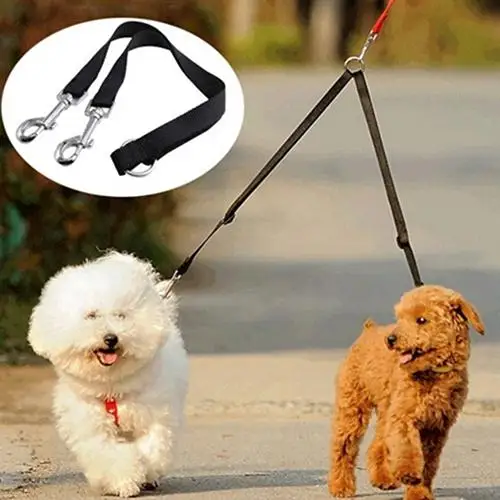 

Pet Dogs Walking Training Hand Grip Straps Double Pulling Harness Nylon Leash