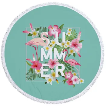 

Pineapple Microfiber Round Beach Towel with Tassel Bohemian Flamingo Large Beach Towels Blanket Boho Tablecloth New Qgnv