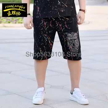 

Fat Man Men Plus Fat Plus Size Leisure Shorts Fat Middle Pants Elastic Band Wei Pants Extra Large Five Points Pants