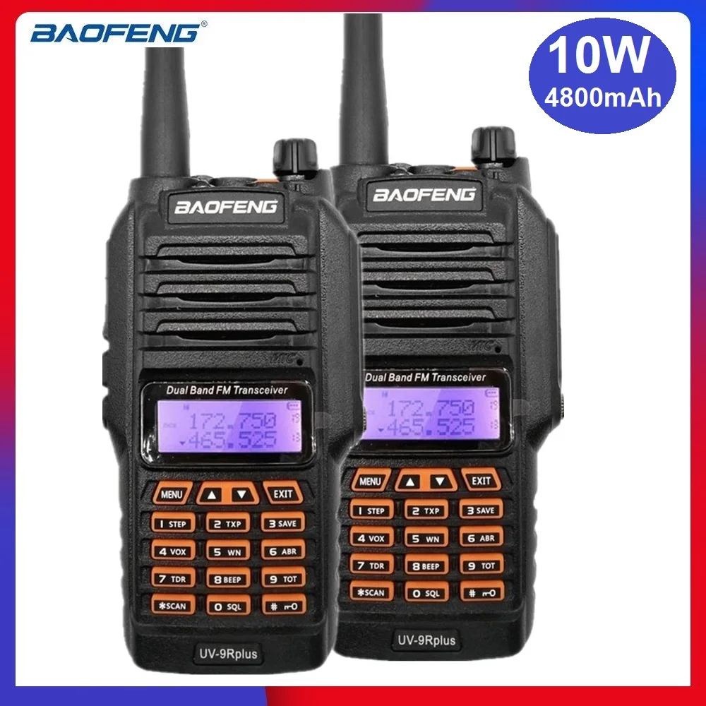 Портативная рация BAOFENG UV 9R PLUS 10 Вт усовершенствованная радиопередатчик VHF UHF Marine Ham