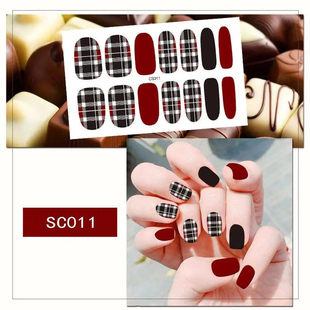 Мода полное покрытие лак для ногтей Обертывания клейкие наклейки для ногтей украшения для ногтей инструменты для маникюра экологические для беременных женщин - Цвет: 011