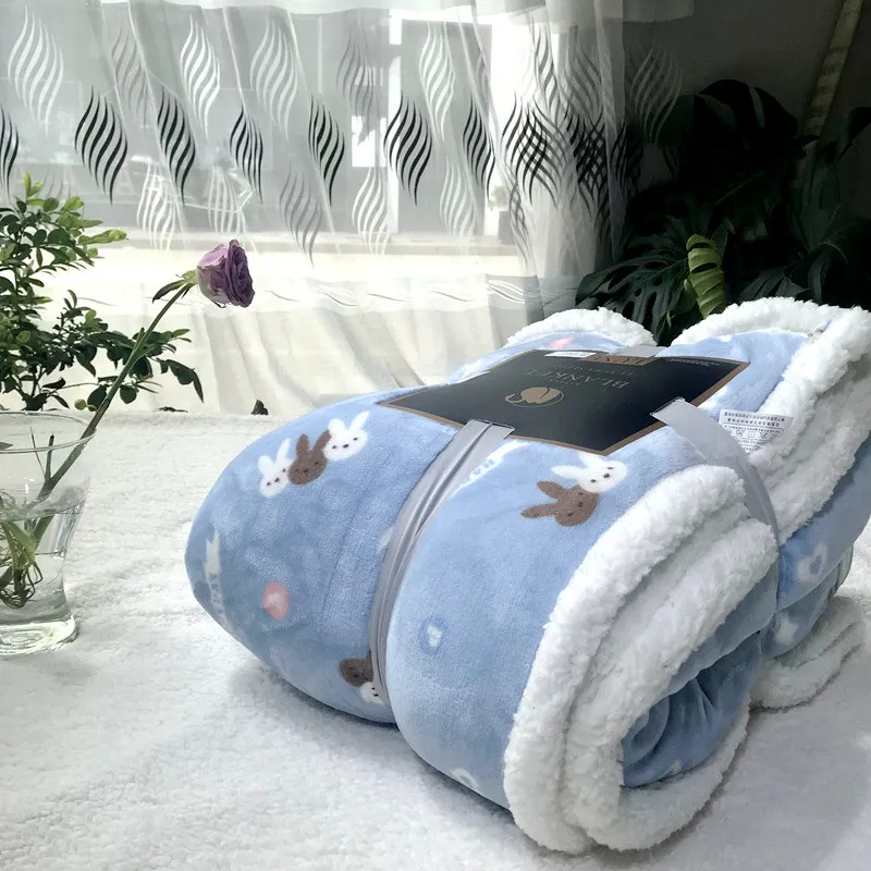 Утолщенное двустороннее одеяло для дома и офиса, Фланелевое кашемировое теплое одеяло для дивана, кровати, путешествий, портативное холодостойкое одеяло - Цвет: X