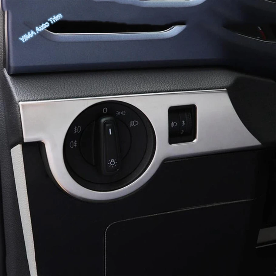 Window Switch Button / Head Light Adjust / Glove Storage Box Handle Buckle Cover Trim Fit For VW Volkswagen T-Cross 2019 - 2021
