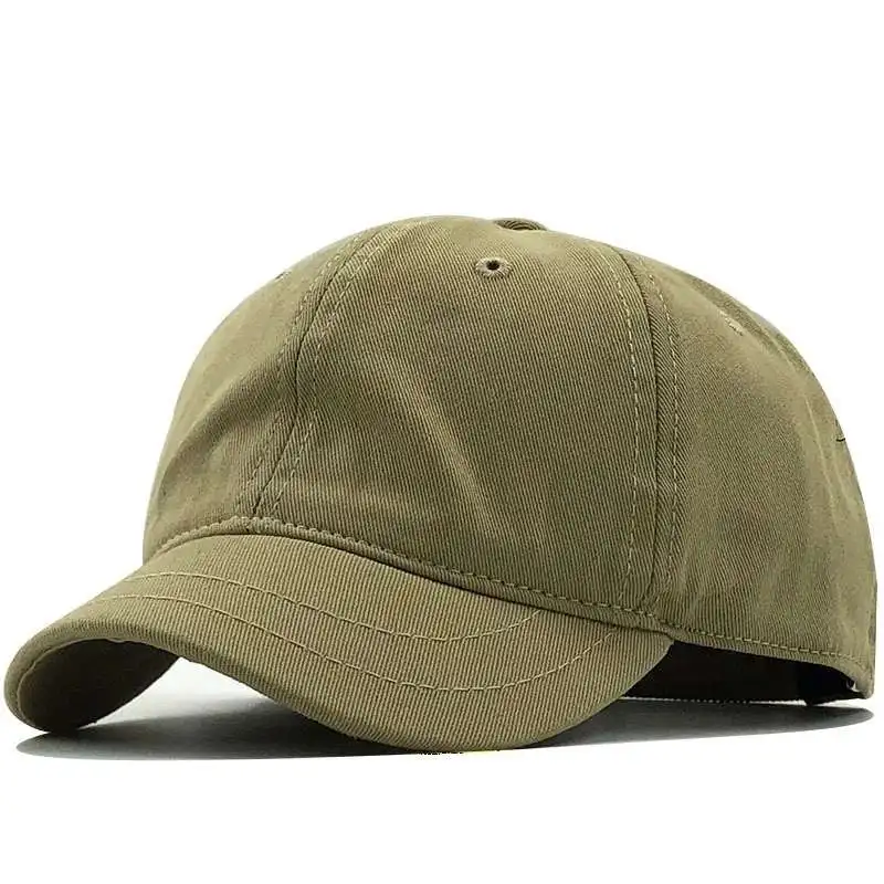Top Brand New Short Brim Solid Color Baseball Cap Fitted Cotton