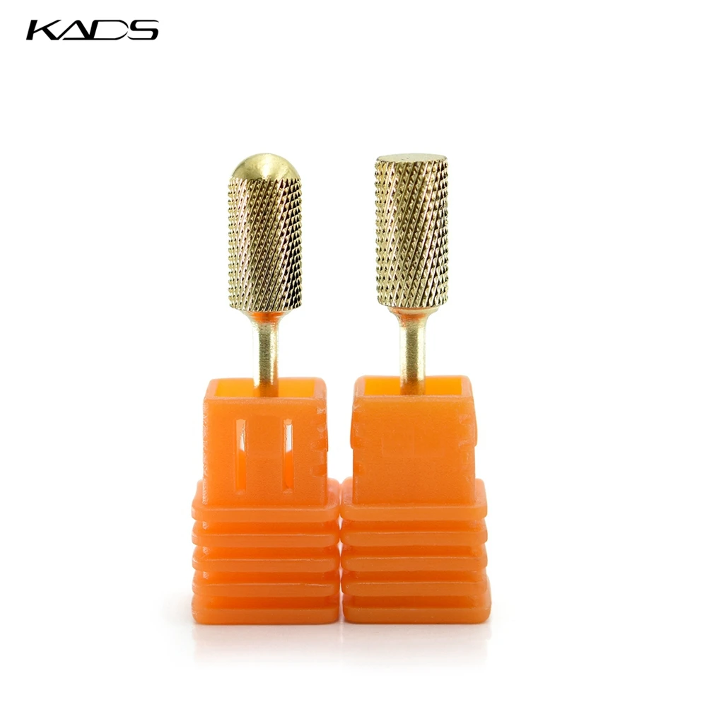 

KADS Nail Drill Bit Manicure Cutter Carbide Nail Drilling Bits Professional Gold Round & Flat Head Drill Bit Bits