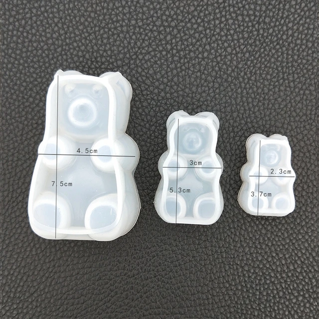 Small Gummy Bears Silicone Mold, Gummy Candy Silicone Mold in Bear Shape, Kawaii Resin Cabochon Making, Decoden Supplies, Flexible Animal Mold