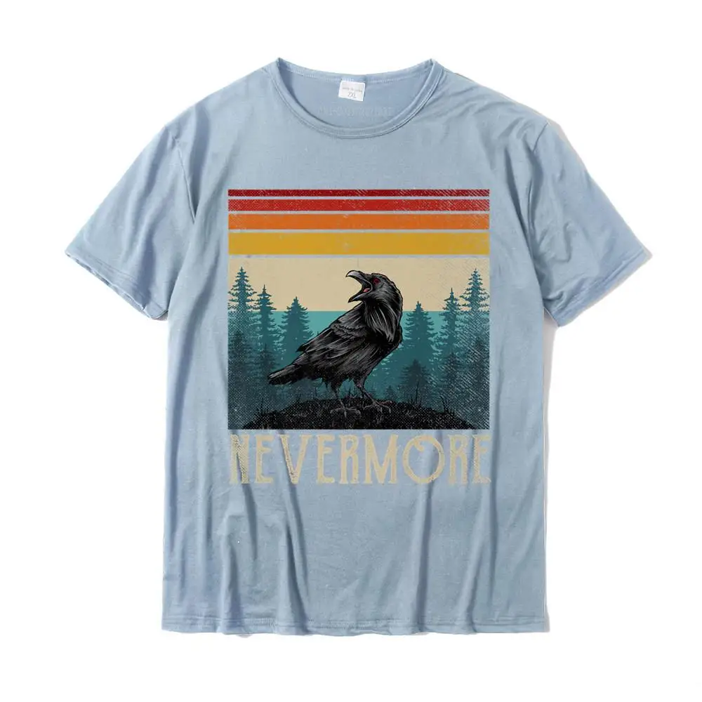 Normal 100% Cotton Tops T Shirt for Men Design T Shirts Design Hot Sale O Neck Sweatshirts Short Sleeve Wholesale Vintage Nevermore Shirt Edgar Allan Poe The Raven Premium T-Shirt__MZ14921 light