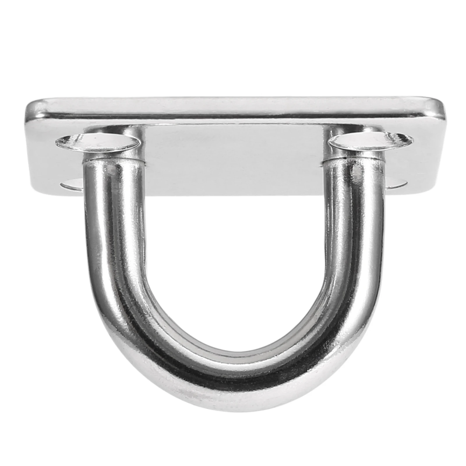 4pcs Heavy Duty 304 Stainless Steel Square Pad Eye Plate Shade Ring Loop Hook Wall Mounted for Sail Sailboat