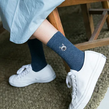 

4 colors Cute Kawai Cartoon Women Combed Cotton Socks Women Funny dog Lovely Animal Pattern Casual Sock