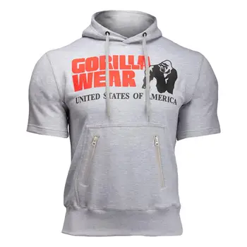 

New man sports fitness hooded men's clothing bodybuilding men's sleeveless vest cotton vest muscles