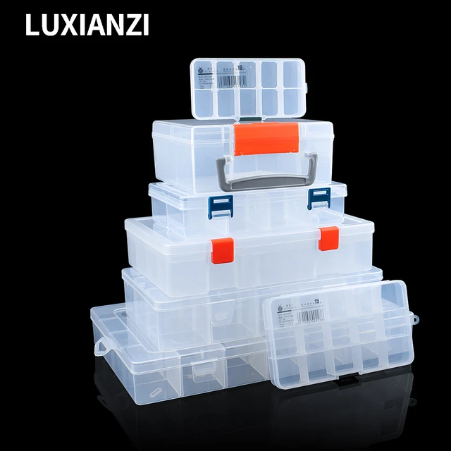 Small Parts Storage Box With Hinged Lid Portable Plastic Hardware Organizer  For Tool Organizer Box For Pill For Case Com - Tool Box - AliExpress